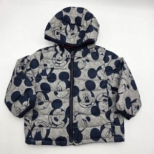 GAP Baby‎ Disney Mickey Mouse Lightweight Puffer Jacket Coat Toddler 18-24 M